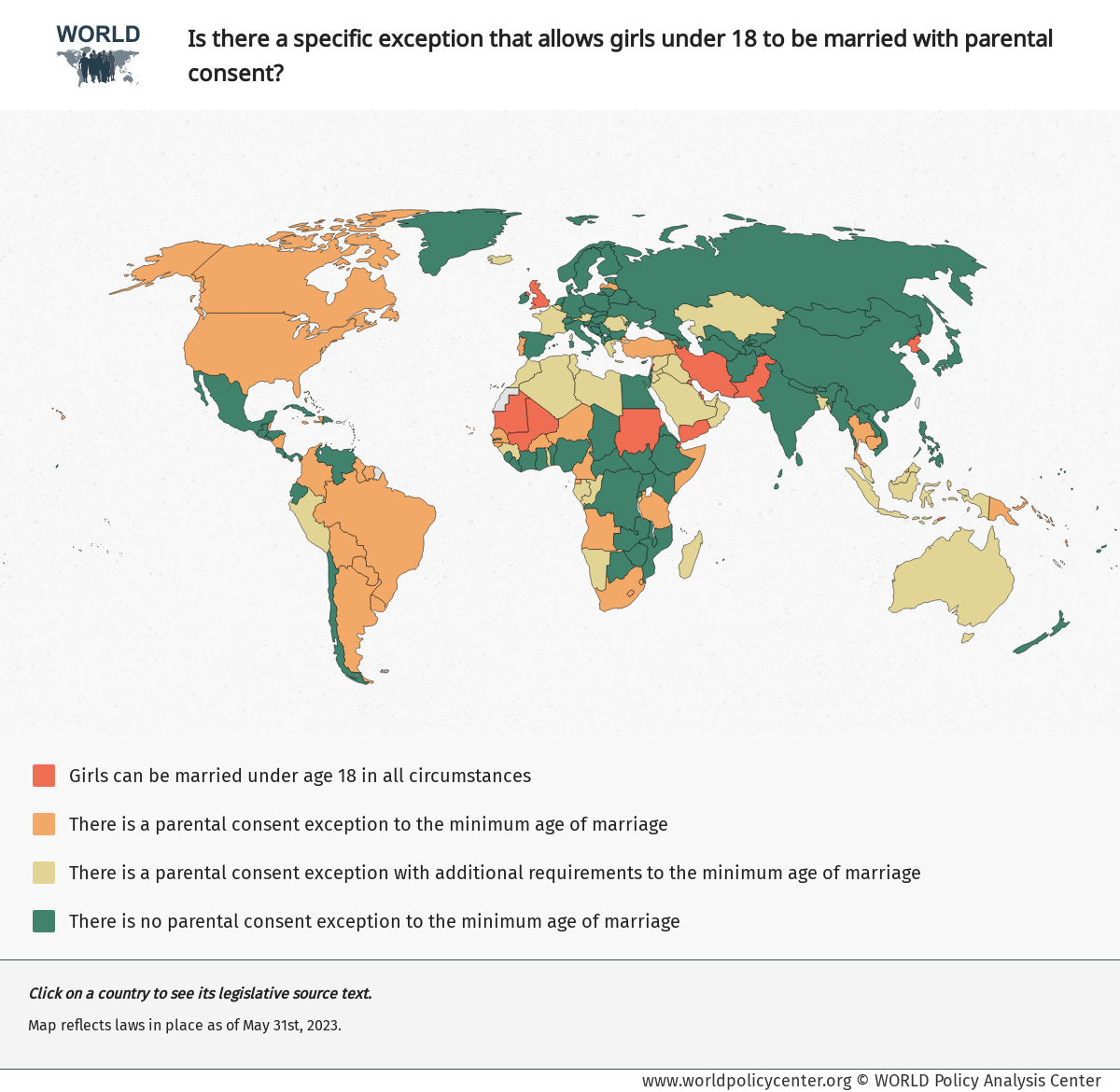 Minimum Age Map WORLD Policy Analysis Center